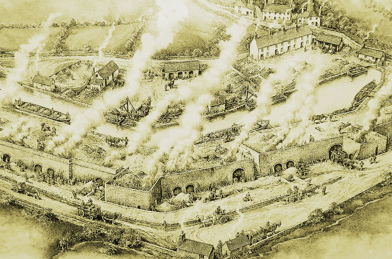 Artists Impression of Tiverton basin/wharf  1820s-1860s